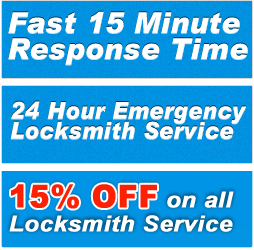 Fast 15 Minute Response Time, 24 Hour Emergency Locksmith Service